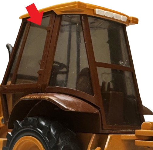 Case/New Holland Backhoe Cab Door Glass - Rear Left-Hand Swing-Out | Depco