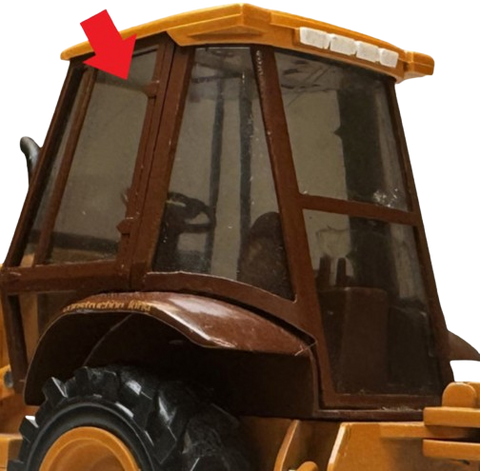 Case/New Holland Backhoe Cab Door Glass - Rear Left-Hand Swing-Out | Depco