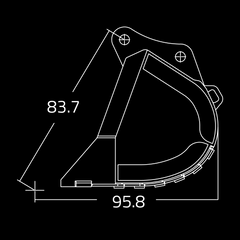 Severe Duty Rock Buckets for 110,000-160,000 lbs. Excavators - WAIN ROY-3