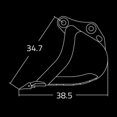 Severe Duty Rock Buckets for 12500-20000 lbs. Excavators - WAIN ROY-2