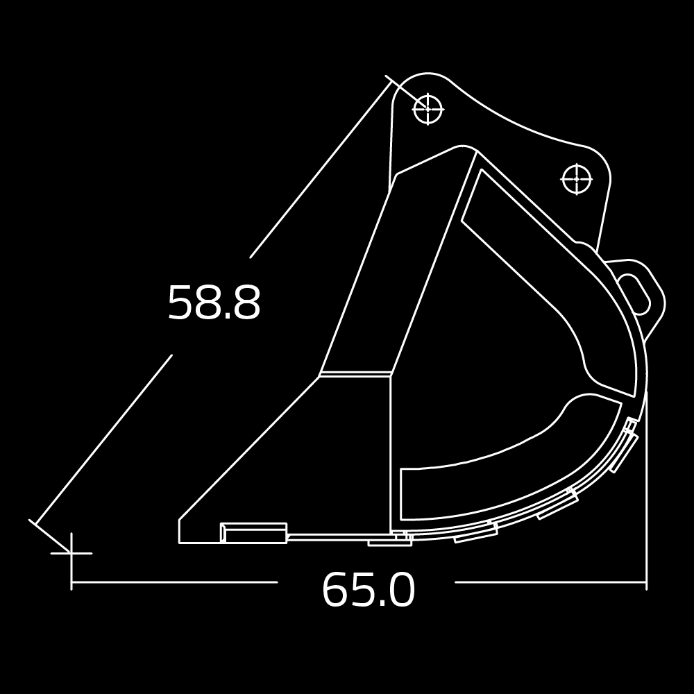 Severe Duty Rock Buckets for 41,000-52,000 lbs. Excavators - WAIN ROY-3