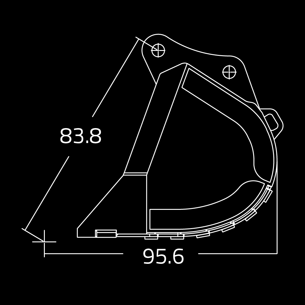 Severe Duty Rock Buckets for 95,000-110,000 lbs. Excavators - WAIN ROY-4