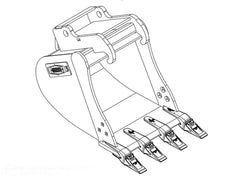 Straight Wall Dirt Buckets for TLBs up to 16,000 lbs. - WAIN ROY-1