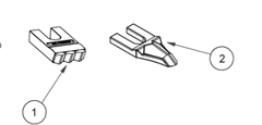 Digga TM-C-3 tungsten inner auger tooth position on an A6 / A8 auger bit