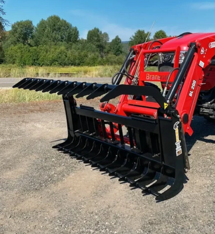 ANBO Skid Steer GRSC-5 Subcompact Grapple Rake - 5" Tines