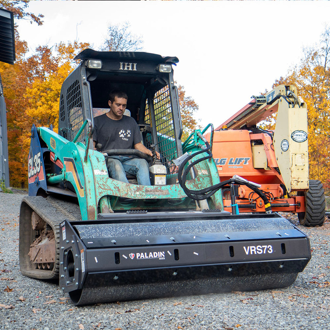 Skid Steer Smooth Vibratory Roller Attachment - Bradco