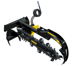 Digga Bigfoot mini skid steer trencher with mini multifit mount