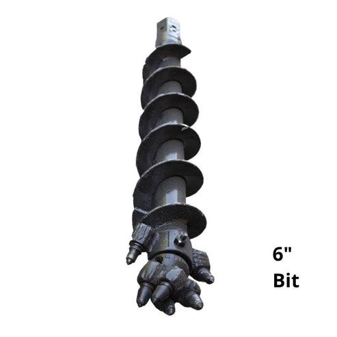 Rock Auger Bits for Skid Steers - Blue Diamond
