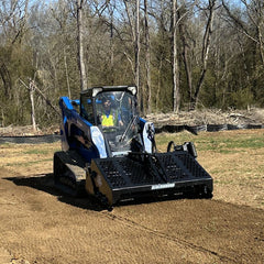 Skid Steer Rock Rake Attachment - Blue Diamond