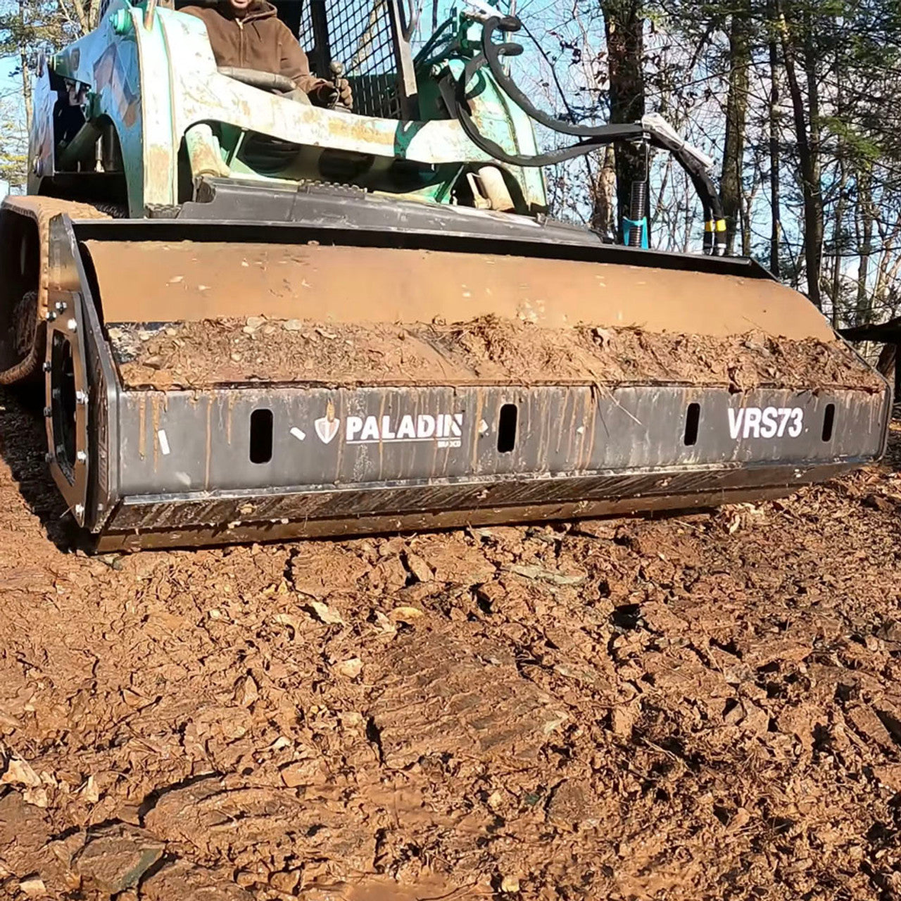 Skid Steer Smooth Vibratory Roller Attachment - Bradco