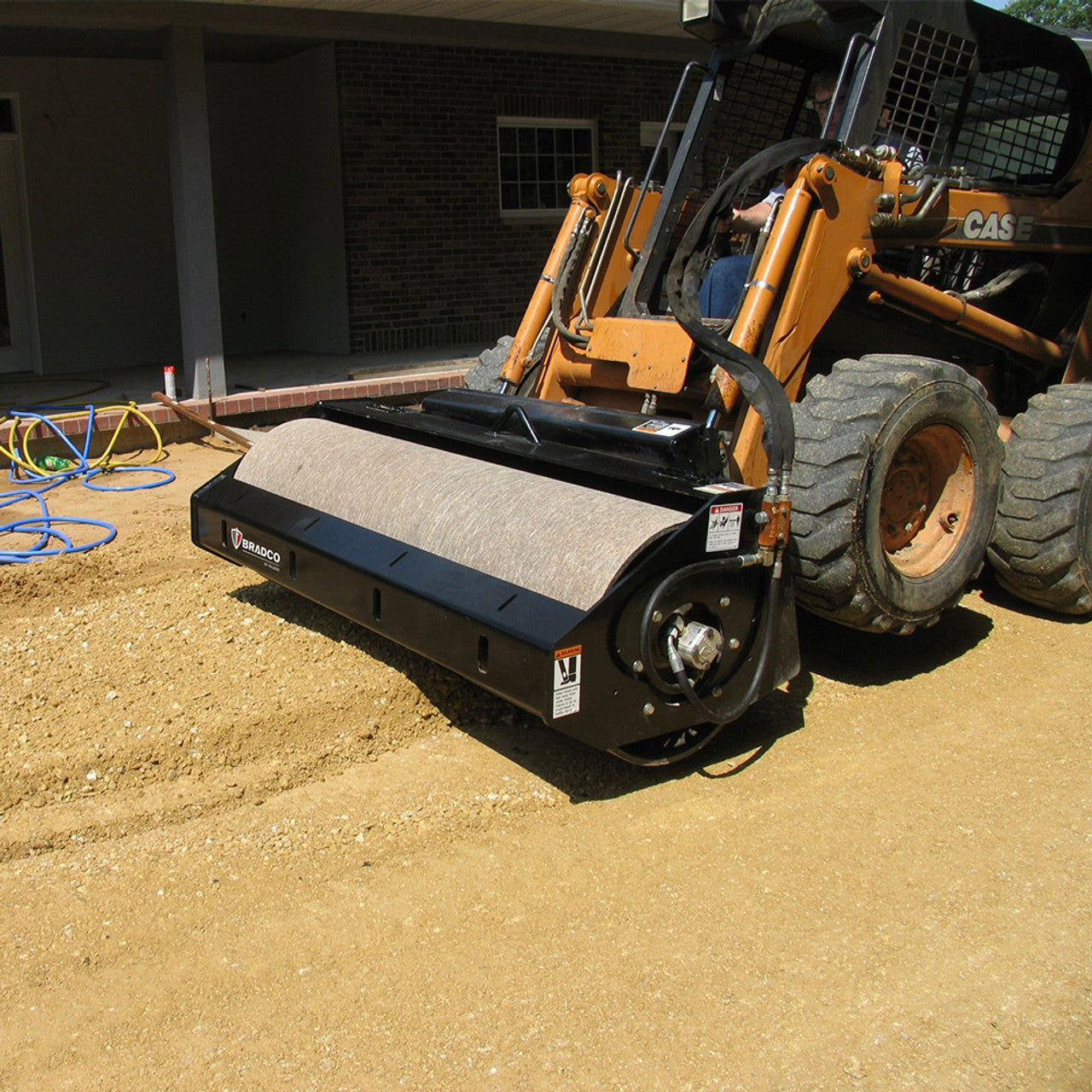 Skid Steer Smooth Vibratory Roller Attachment - Bradco