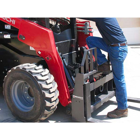 Skid Steer Walk Through Pallet Fork Attachment - Bradco