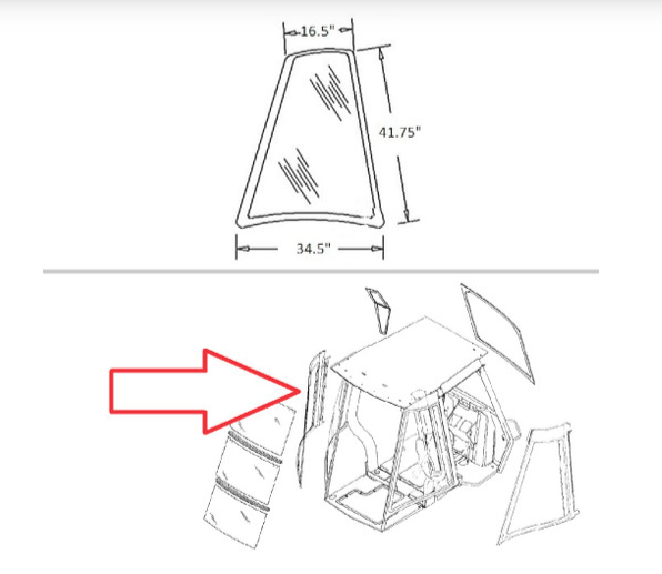 Backhoe Panel Case/New Holland Backhoe Cab Rear Left Hand Quarter Panel | Depco ...