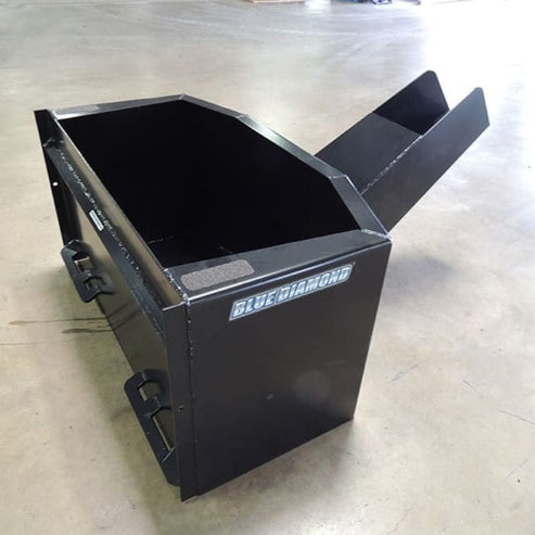 Heavy Duty Dispensing Bucket for Skid Steers - Blue Diamond
