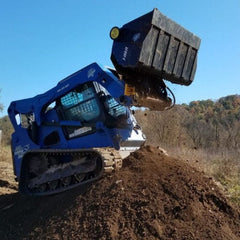 Skid Steer Excavator Screening Bucket - Blue Diamond