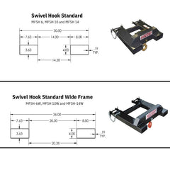 Fork Mounted Swivel Hook Attachment - Haugen Attachments