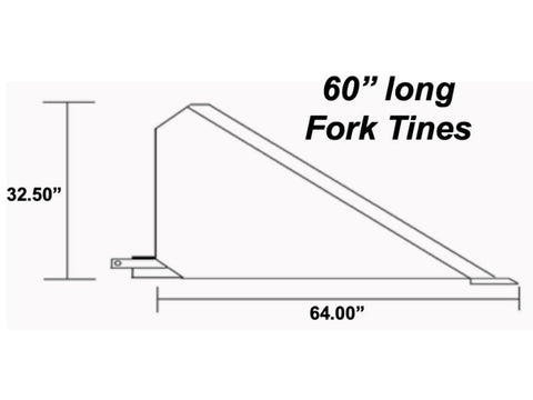 Extended Fork Slot Bucket 60" Fork Tines- Haugen Attachments