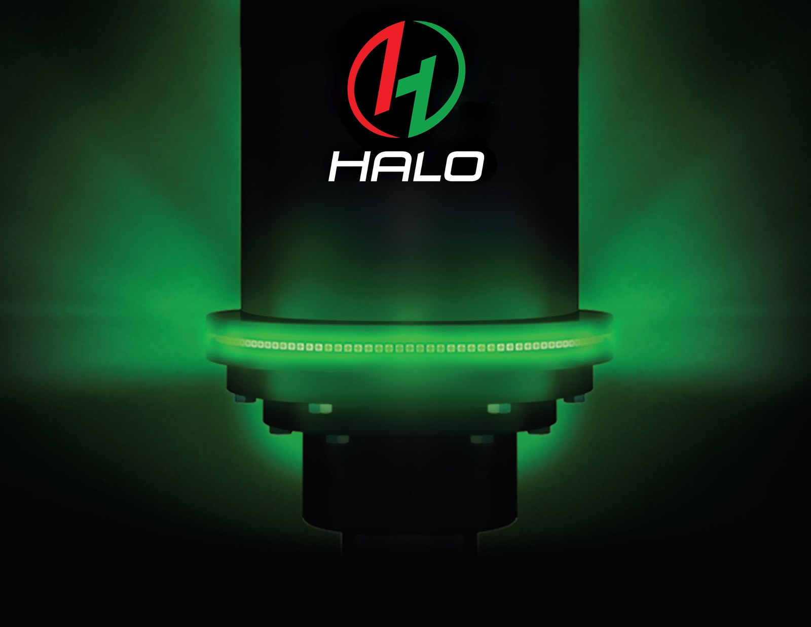Digga HALO alignment ring lit green on an auger drive