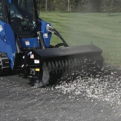 Skid Steer Series 2 Heavy Duty Angle Broom - Blue Diamond