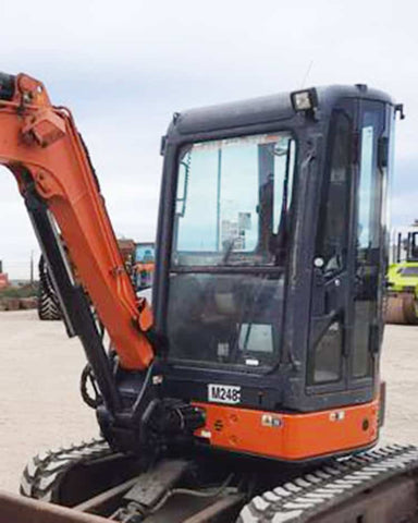 Hitachi ZX-3 COMPACT (Mini) Excavator Windshield | Shields Lexan Polycarbonate