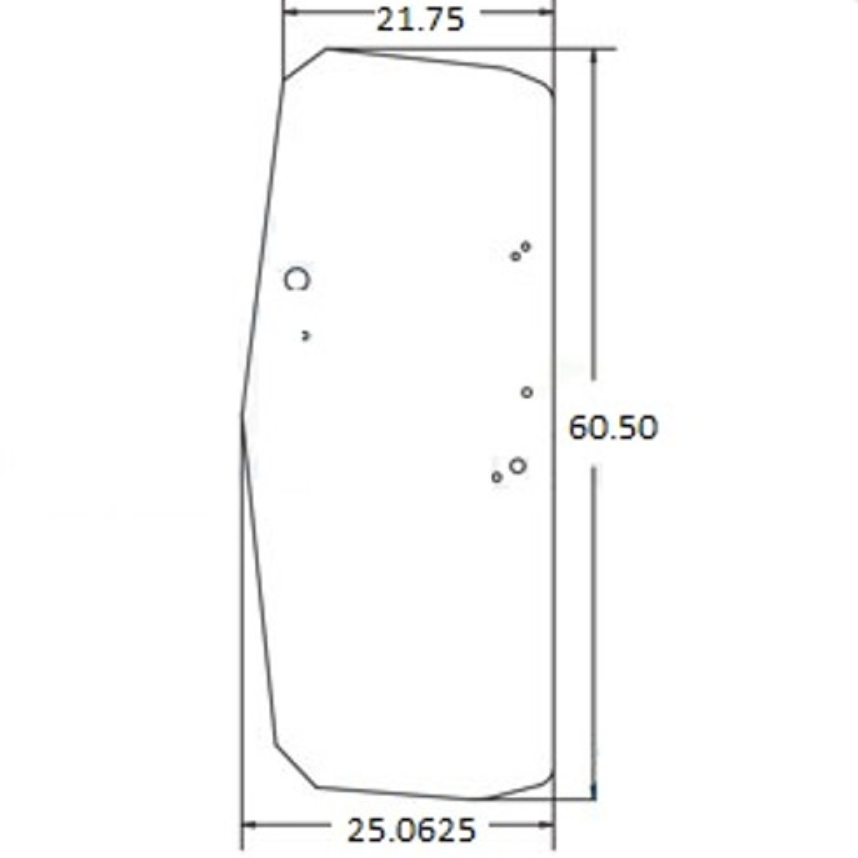 John Deere Dozer Left Hand Door Cab Glass | Depco