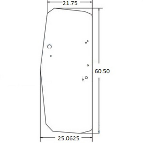 John Deere Dozer Left Hand Door Cab Glass | Depco