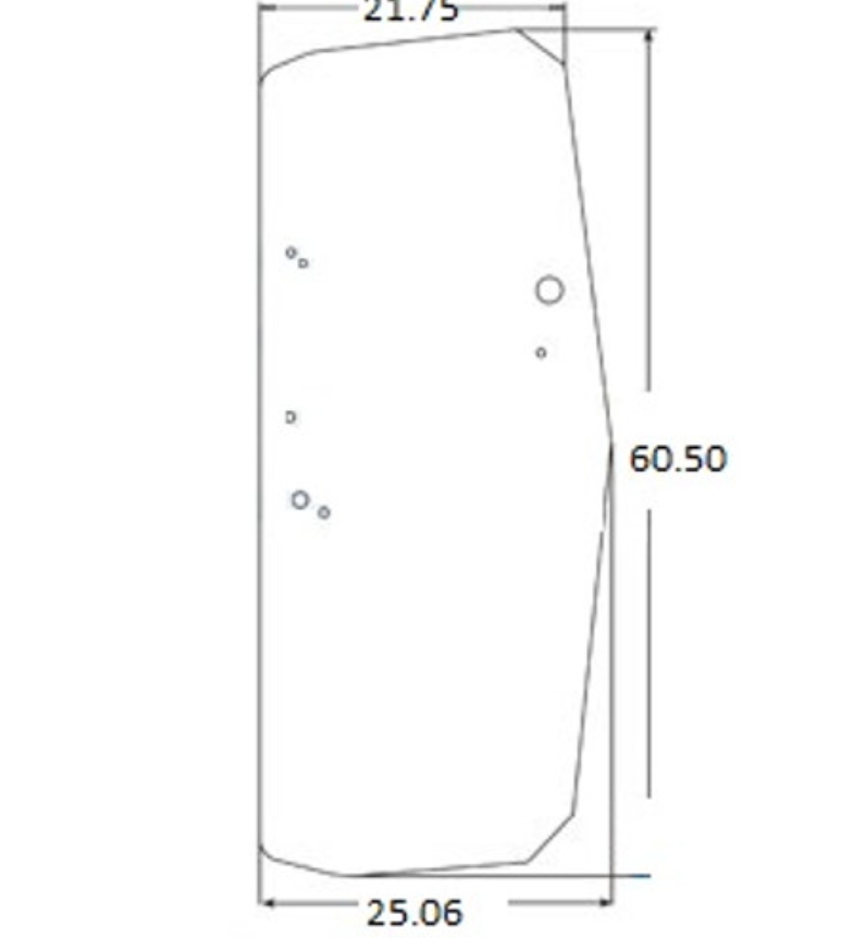 John Deere Dozer Right Hand Cab Door Glass | Depco