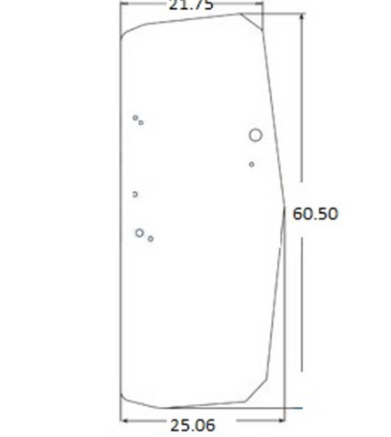 John Deere Dozer Right Hand Cab Door Glass | Depco