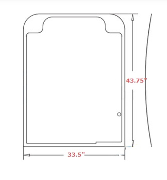 John Deere Excavator Upper Windshield Glass | Depco