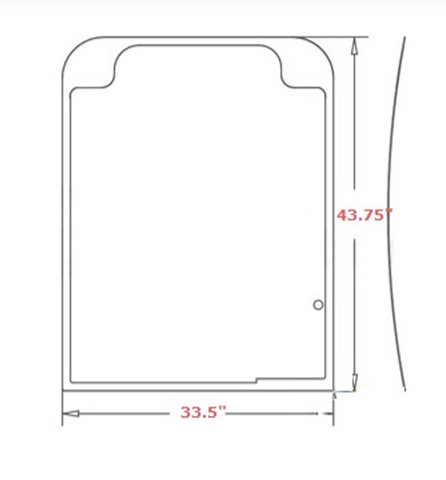 John Deere Excavator Upper Windshield Glass | Depco