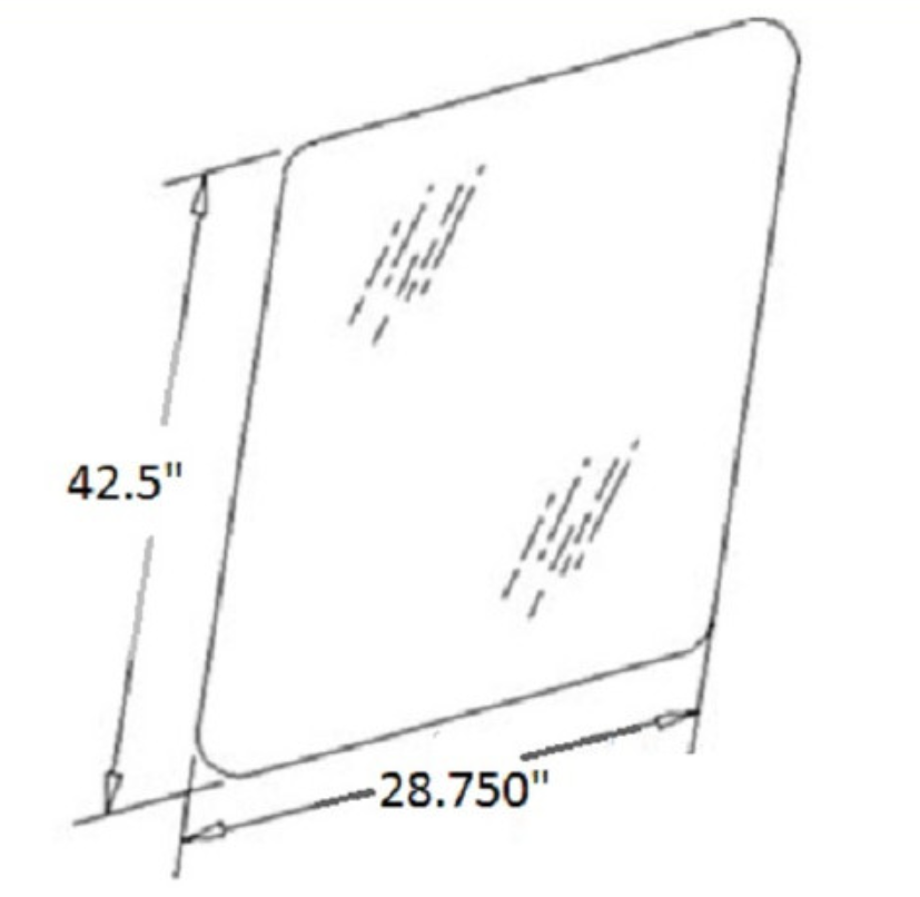 John Deere Glass Excavator Upper Windshield | Depco