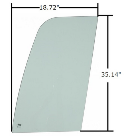 John Deere Upper Front Door Glass - 18.72" x 35.14"| Depco