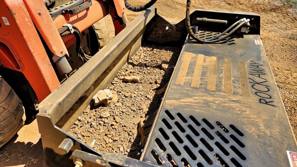 Mini Skid Steer Power Rake Attachment by Rockaway