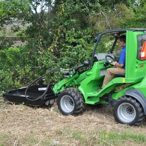 Mini Brush Cutter Closed Front for Skid Steer - Blue Diamond