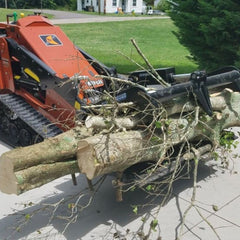 Skid Steer Mini Grapple Bucket - Blue Diamond