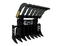 Digga 42 inch mini grapple rake with hydraulic tined jaws