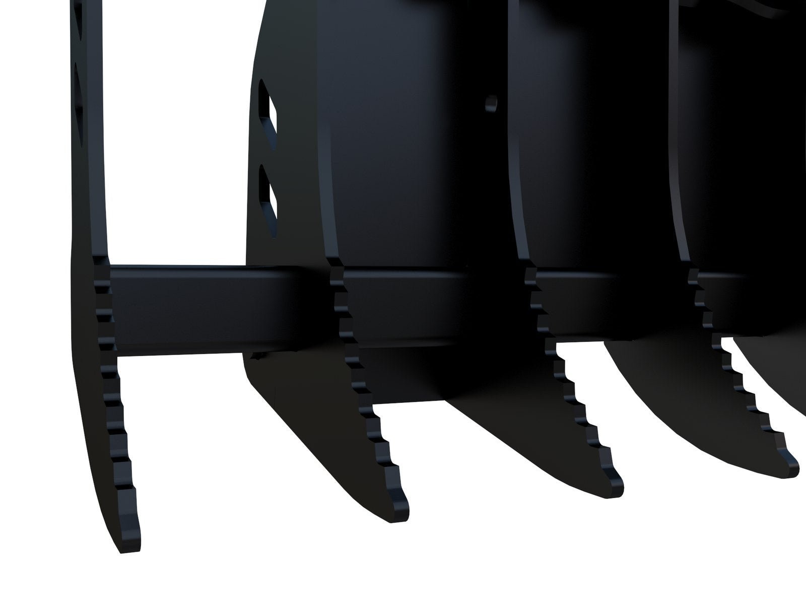 Digga 42 inch mini grapple rake with hydraulic tined jaws