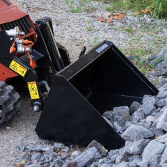 Skid Steer Mini Low Profile Bucket With Teeth | Blue Diamond