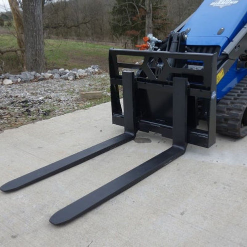 Low Profile Mini Pallet Forks for Skid Steer | Blue Diamond