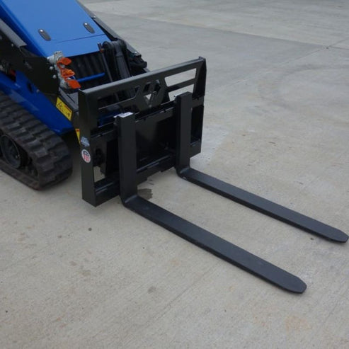 Low Profile Mini Pallet Forks for Skid Steer | Blue Diamond