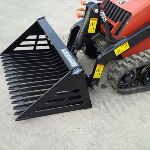 Skid Steer Mini Rock Bucket | Blue Diamond