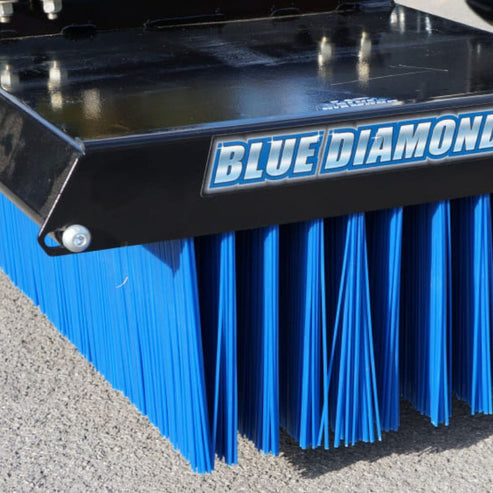 Push Broom for Skid Steers & Forklifts - Blue Diamond