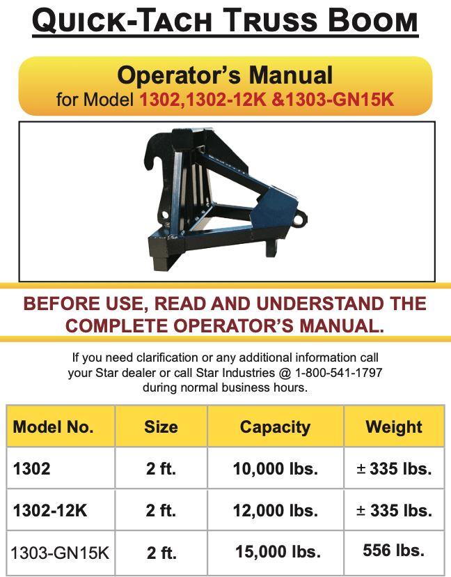 Quick-Tach Truss Booms - Star Industries