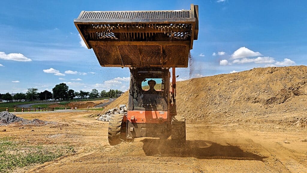 Mini Skid Steer Power Rake Attachment by Rockaway