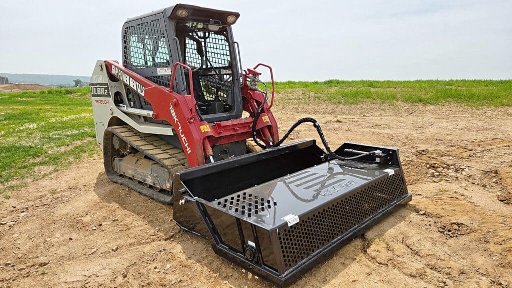 Mini Skid Steer Power Rake Attachment by Rockaway