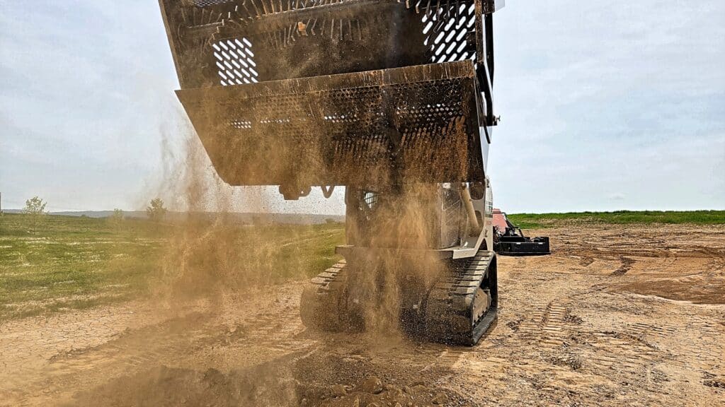 Mini Skid Steer Power Rake Attachment by Rockaway