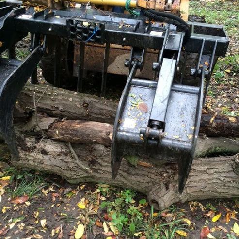 Severe Duty Root Grapple for Heavy Equipment - Blue Diamond