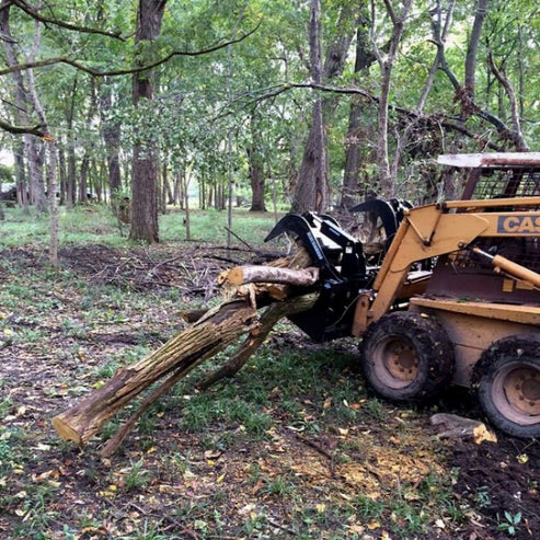 Severe Duty Root Grapple for Heavy Equipment - Blue Diamond