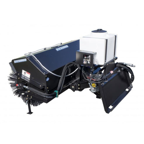 Severe Duty Skid Steer Angle Broom Attachment - Blue Diamond