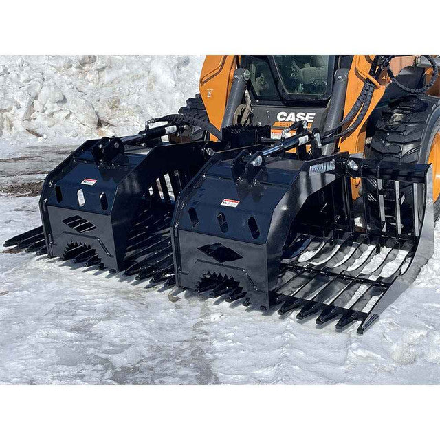 Skid Steer HD Brush Bucket With Grapple - Top Dog Attachments